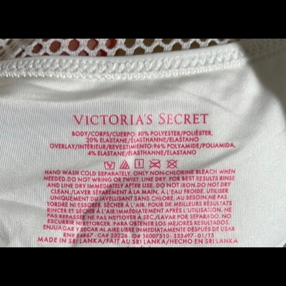 Victoria's Secret One-Piece Swimsuit Halter White Mesh Monokini size M (NWT/D) - Picture 6 of 11